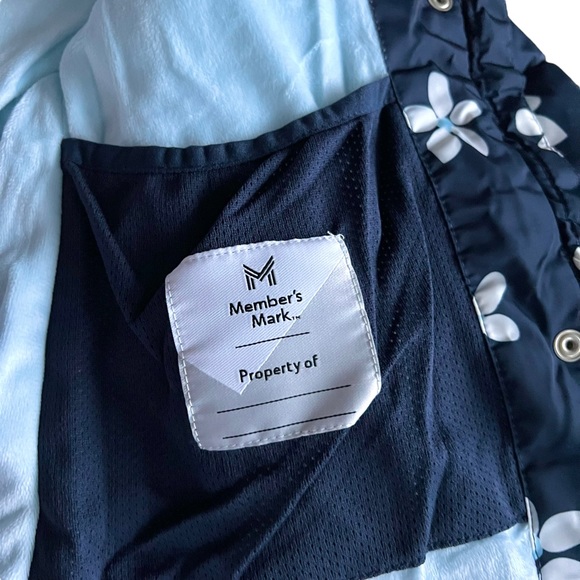 NWT Member's Mark Girls' Puffer Jacket- Navy Floral Size 4T - Picture 8 of 16